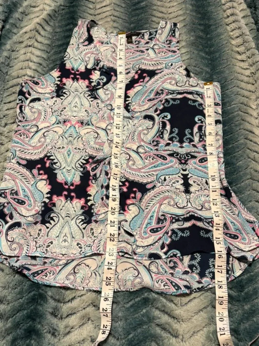 Banana Republic Paisley Sleeveless Ruffle Blouse - Size S